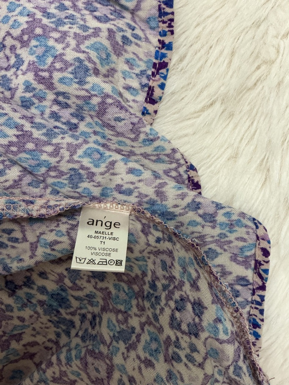 An’ge - Floral V-Neck Maxi Dress in Purple - Picture 6 of 10
